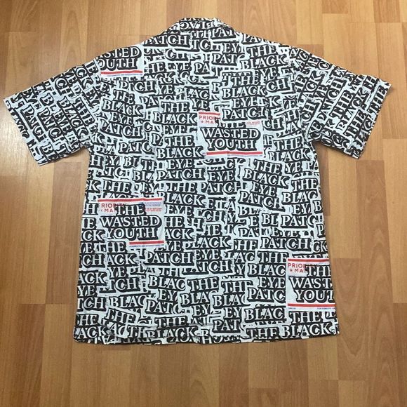 The Black Eye Patch Wasted Youth Collaboration Button Up Shirt Men Large - Picture 4 of 8